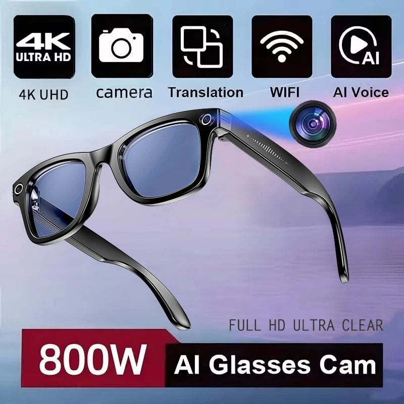 TOP SELLER - AI Smart Glasses – Live Translation, ChatGPT & HD Camera