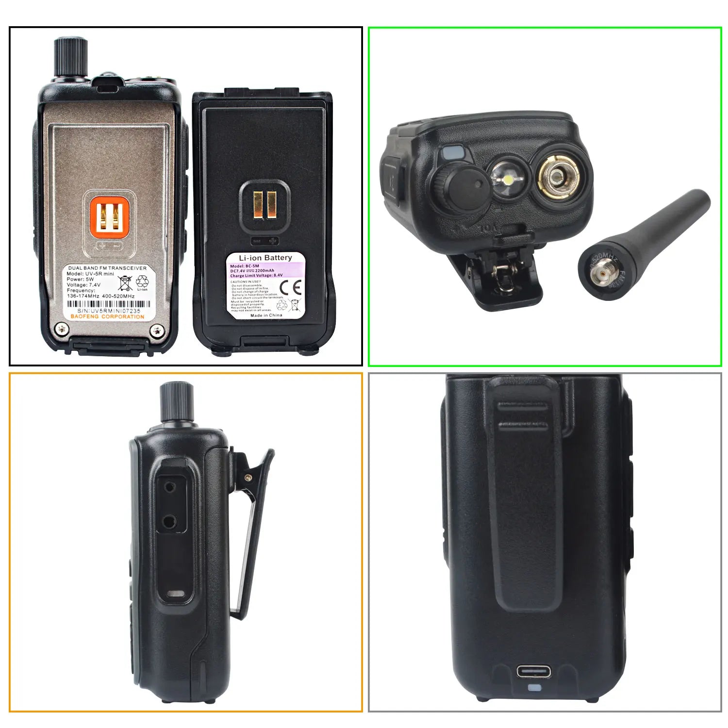 Baofeng UV-5R MINI Dual Band Walkie Talkie Twin Pack – 2 Radios Included