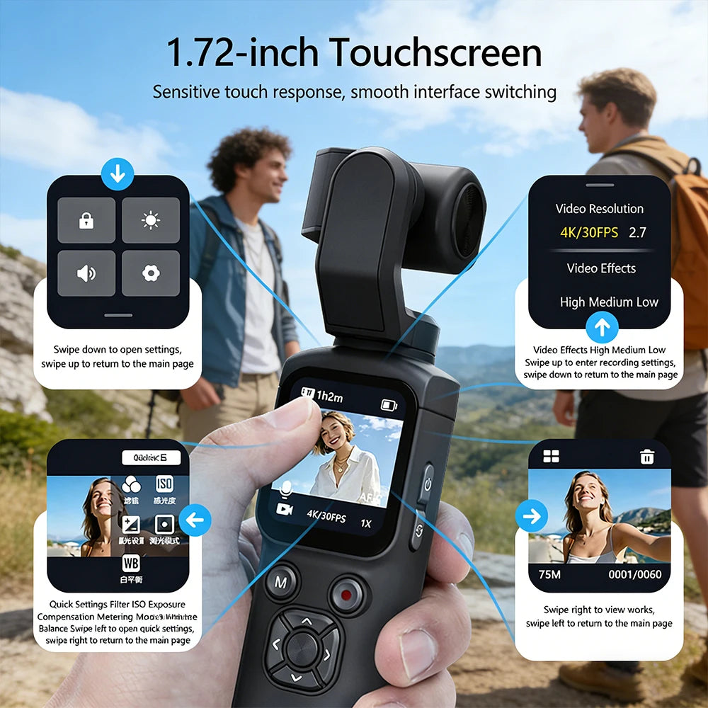 4K Pocket Tracking Camera – 330° Auto Tracking