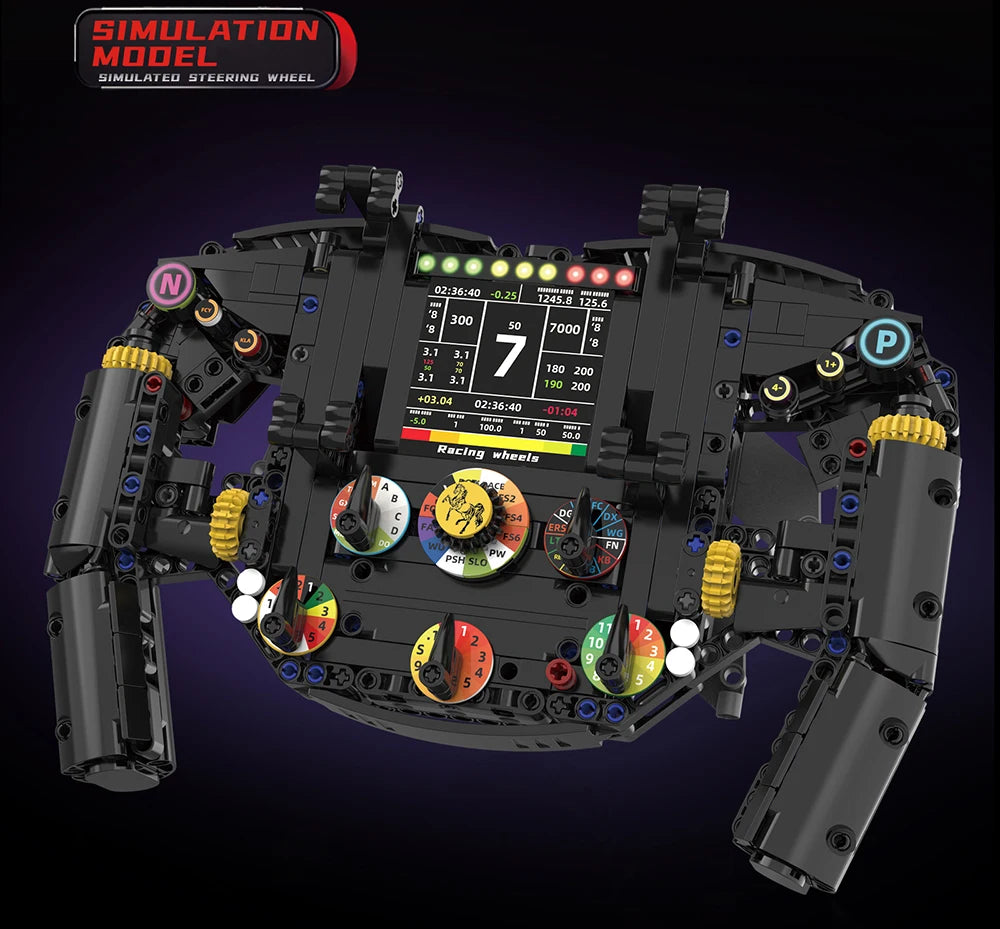 Formula Racing Steering Wheel Building Block Collection – 800+ Pieces