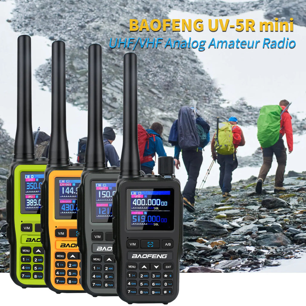 Baofeng UV-5R MINI Dual Band Walkie Talkie Twin Pack – 2 Radios Included