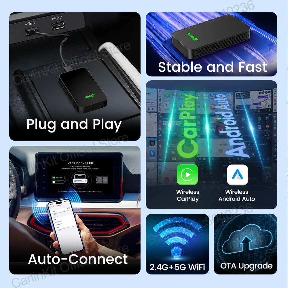CarlinKit 5.0 C2Air Wireless CarPlay & Android Auto Adapter