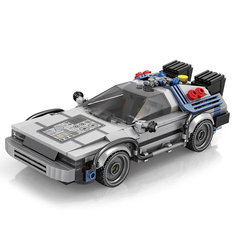 1:24 Classic Movie Time-Travel Racing Car Building Block Set – 405 Pieces