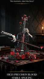 1,429 Pieces - Gothic Skeleton Cello Building Block Set