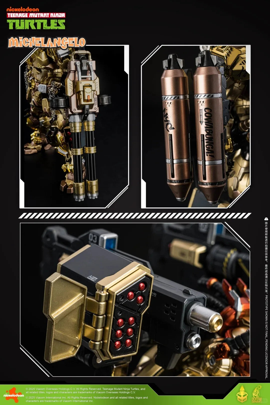 HEATBOYS Michelangelo Gold Shine Edition – Limited Edition Metal Mecha Collectible