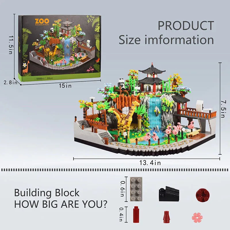 4800PCS / 5000PCS Animal Zoo MICRO Building Blocks – Connecting Animal Park Sets