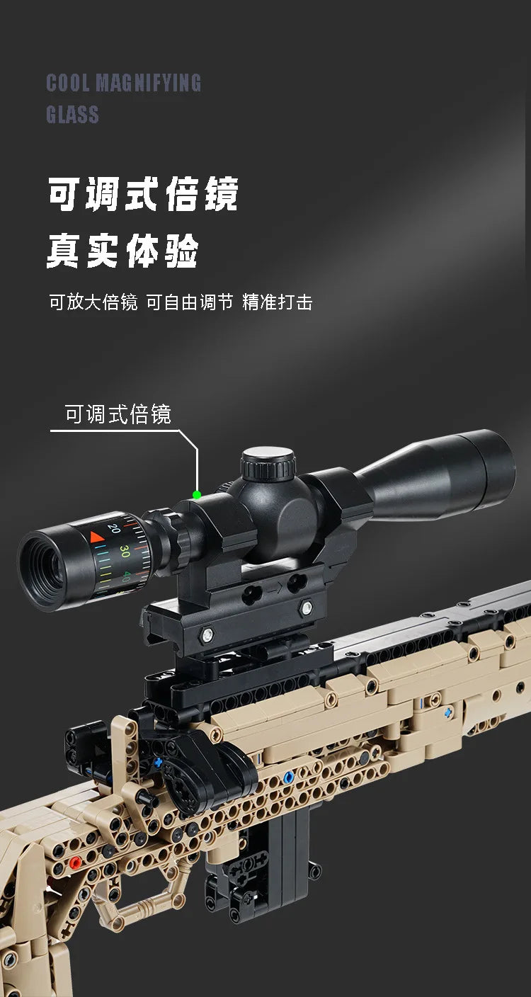 M24 Sniper Rifle-Inspired Building Block Model – Advanced DIY Construction Kit