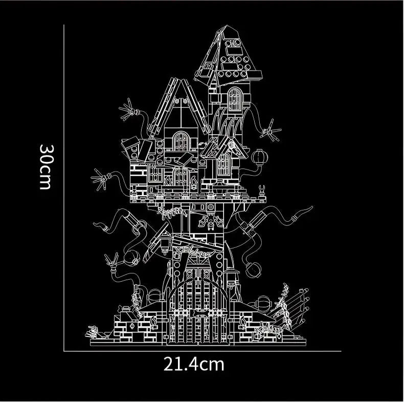 Nightmare-Inspired Haunted Mansion Building Block Collection – 581 Pieces