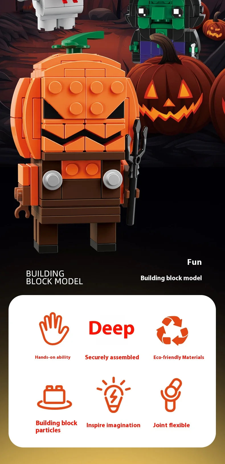 Halloween Horror Building Block Collection – Spooky MOC Display Sets