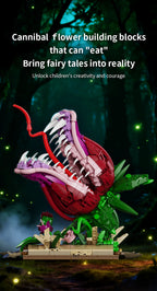 Creative MOC Carnivorous Plant Magic Book Building Blocks Collection Home Decoration Bricks Construction Toys For Children Gift
