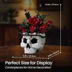 1101 pcs - Skull & Roses Gothic Building Set