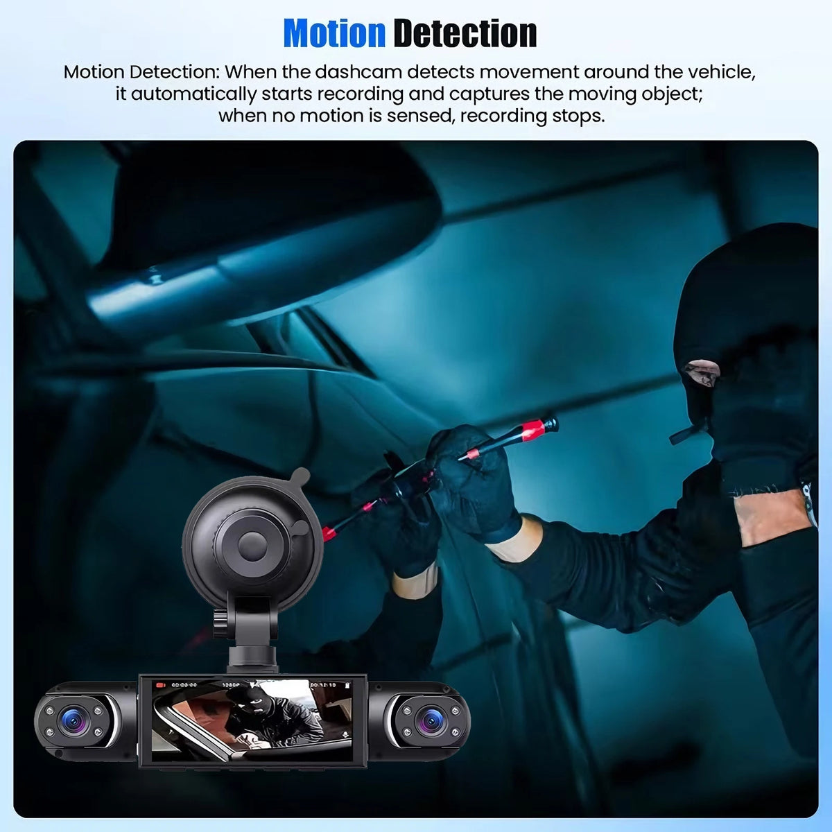 4-Camera 360° Dash Cam – Front, Rear & Side