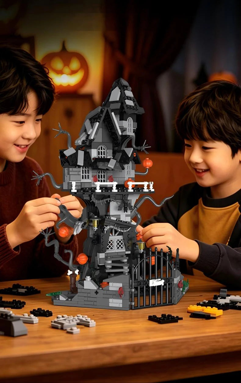 Nightmare-Inspired Haunted Mansion Building Block Collection – 581 Pieces