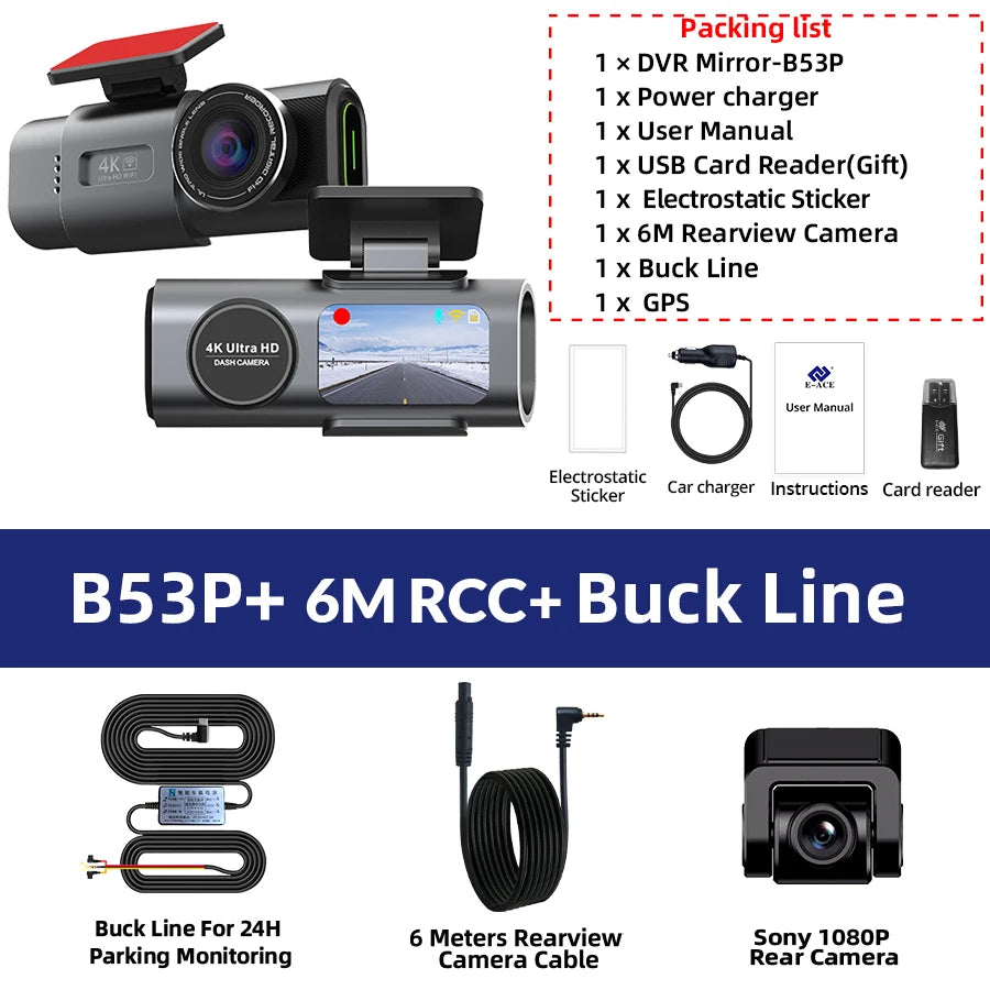 4K WiFi Dash Cam with Sony Sensor