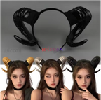 Black & Gold Demon Horn Headdress