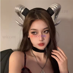 Black & Gold Demon Horn Headdress