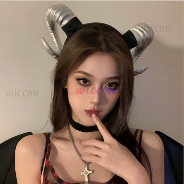 Black & Gold Demon Horn Headdress