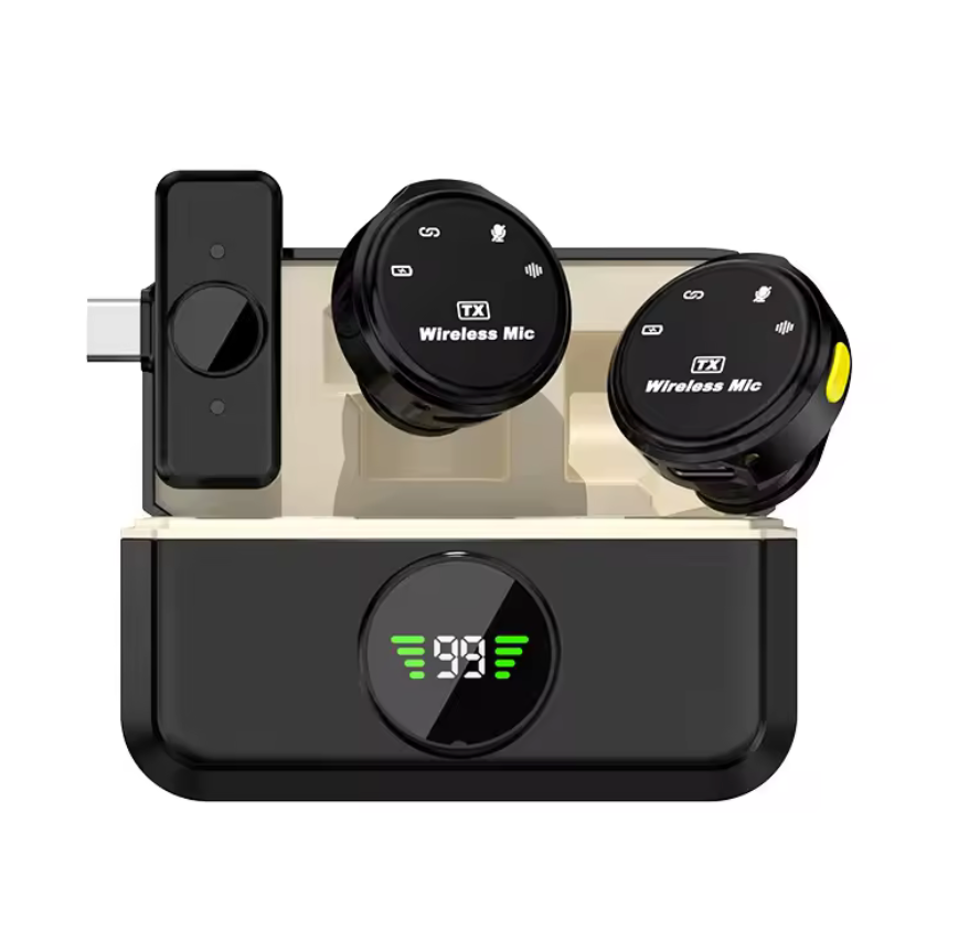 Wireless Dual Lavalier Microphone Kit for Android iPhone