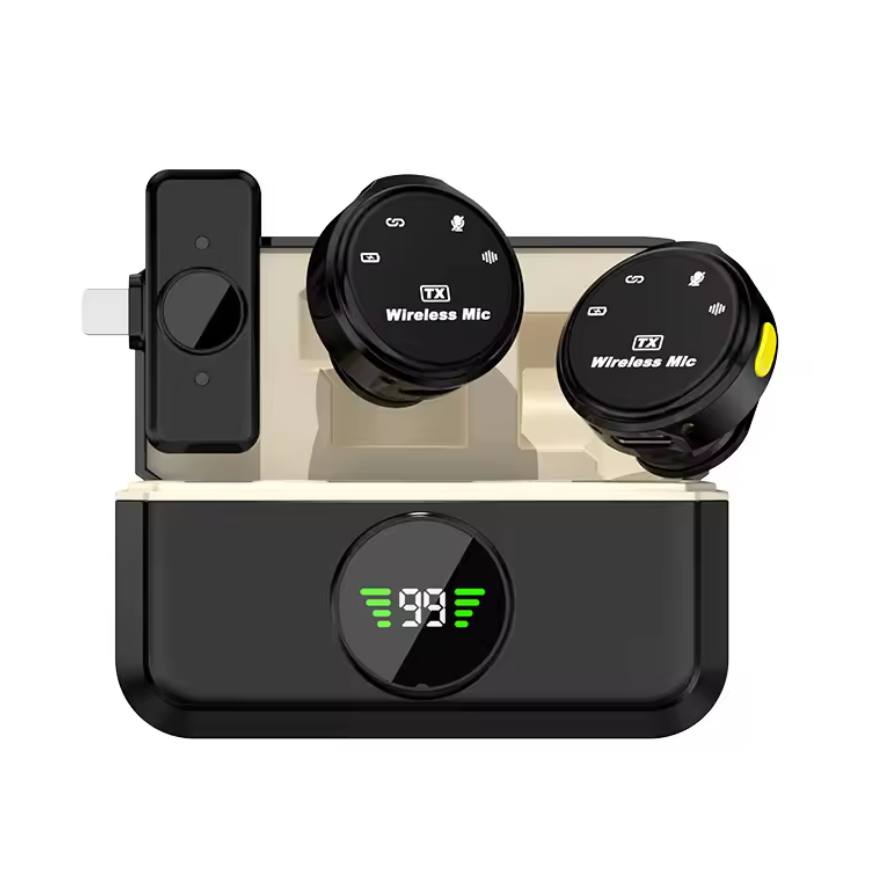 Wireless Dual Lavalier Microphone Kit for Android iPhone