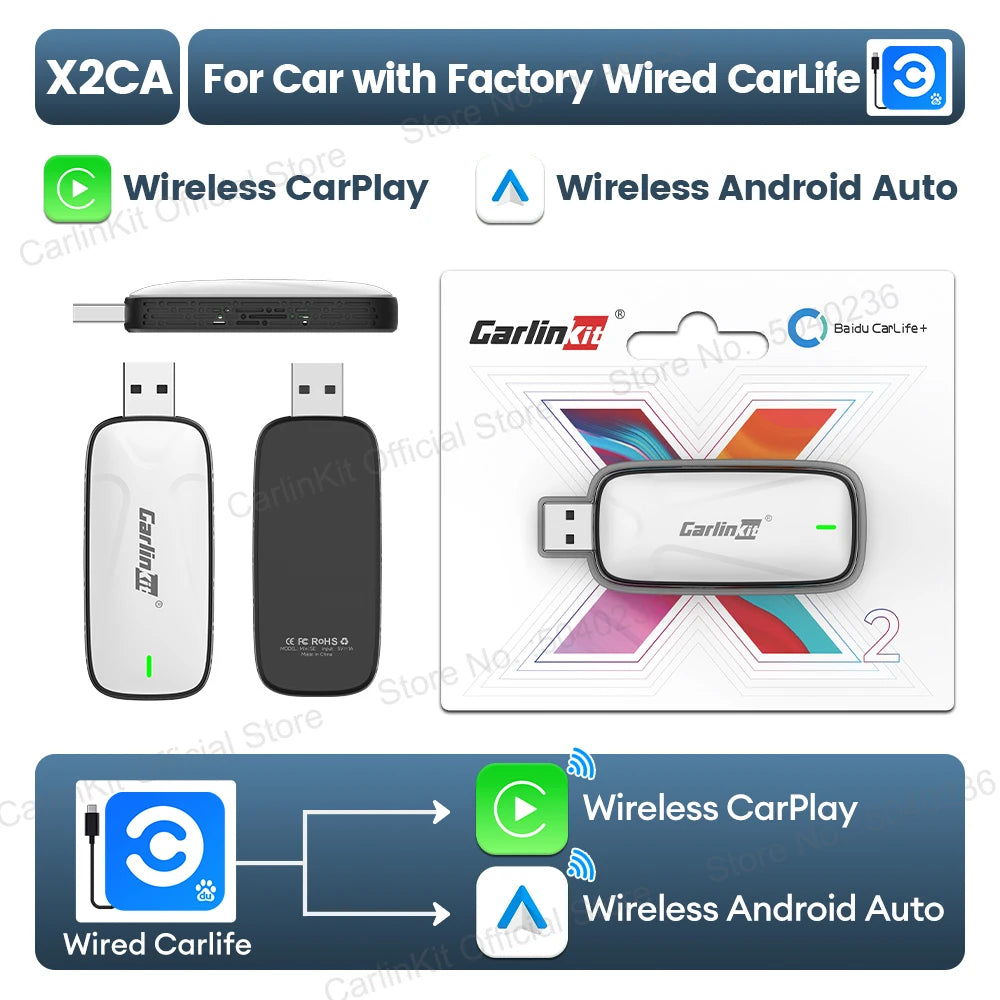 CarlinKit X1CA CarLife Wireless CarPlay & Android Auto Adapter