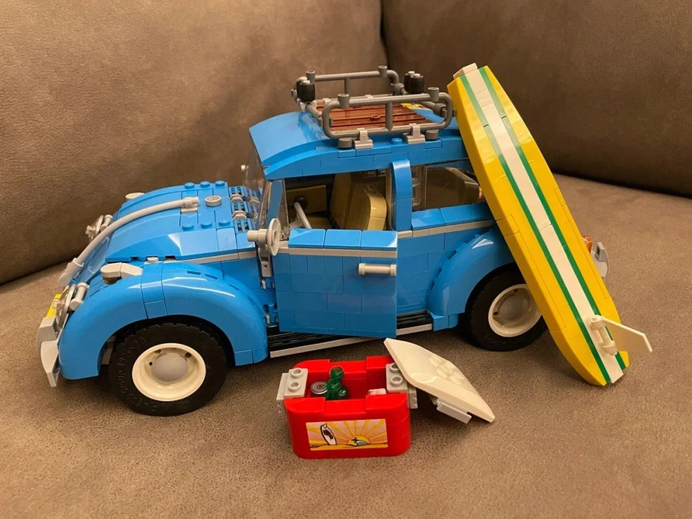 Blue Beetle Camper Van Building Block Set – 1,167 Pieces