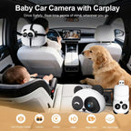 Baby Car Camera with Wireless CarPlay & Android Auto