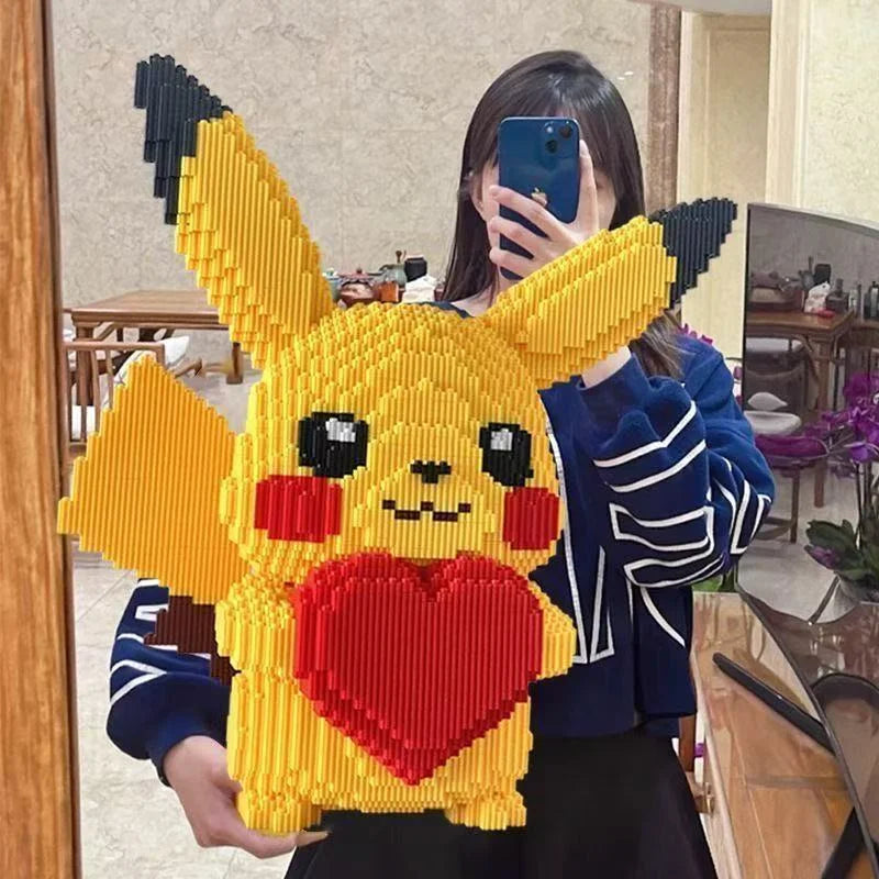 Pikachu Light-Up Heart Micro Blocks – 8,152PCS