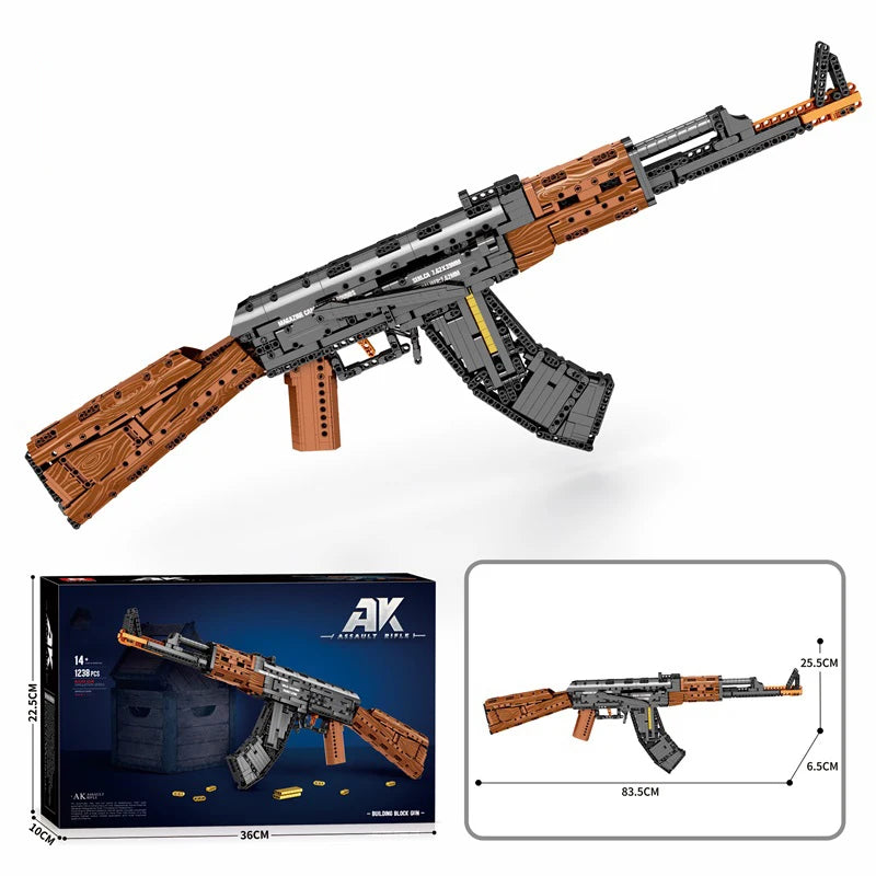 AK47-Inspired Building Block Model – Advanced DIY Construction Kit