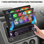 7" Retractable Wireless Android Auto Car Stereo – 1DIN MP5 Player