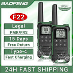 Baofeng F22 Walkie Talkie Twin Pack – Long Range PMR/FRS Two-Way Radios