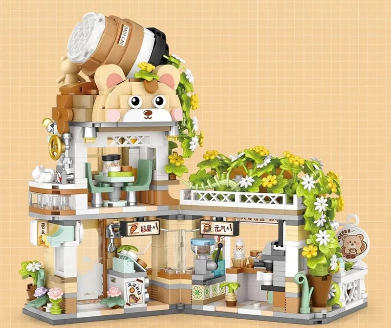Japanese Street Shop Micro Building Blocks