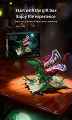 Creative MOC Carnivorous Plant Magic Book Building Blocks Collection Home Decoration Bricks Construction Toys For Children Gift