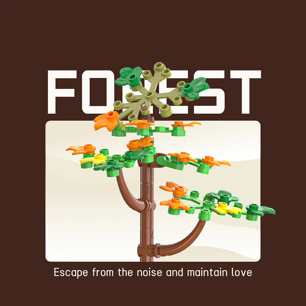 1,108 / 1,486PCS - Forest House LED Building Blocks