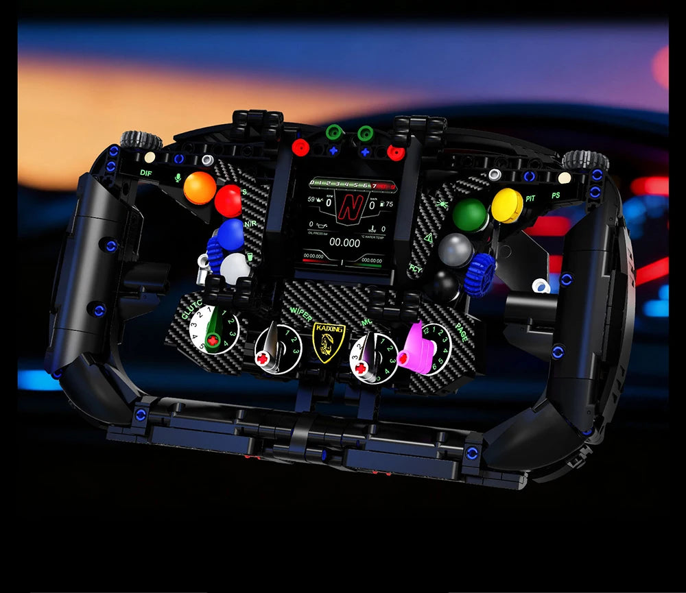 Formula Racing Steering Wheel Building Block Collection – 800+ Pieces