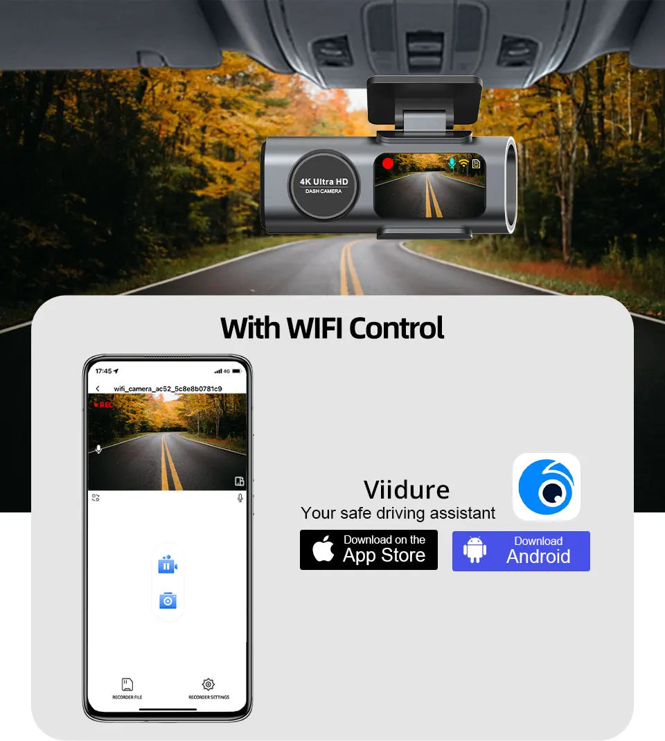 4K WiFi Dash Cam with Sony Sensor
