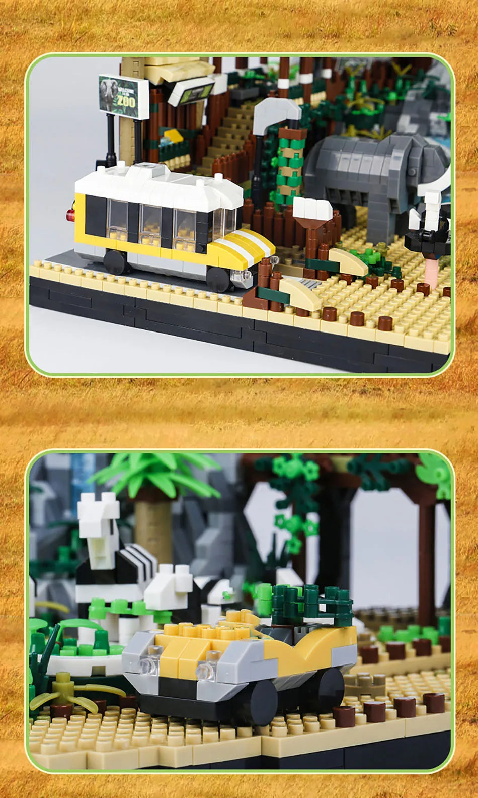 4800PCS / 5000PCS Animal Zoo MICRO Building Blocks – Connecting Animal Park Sets