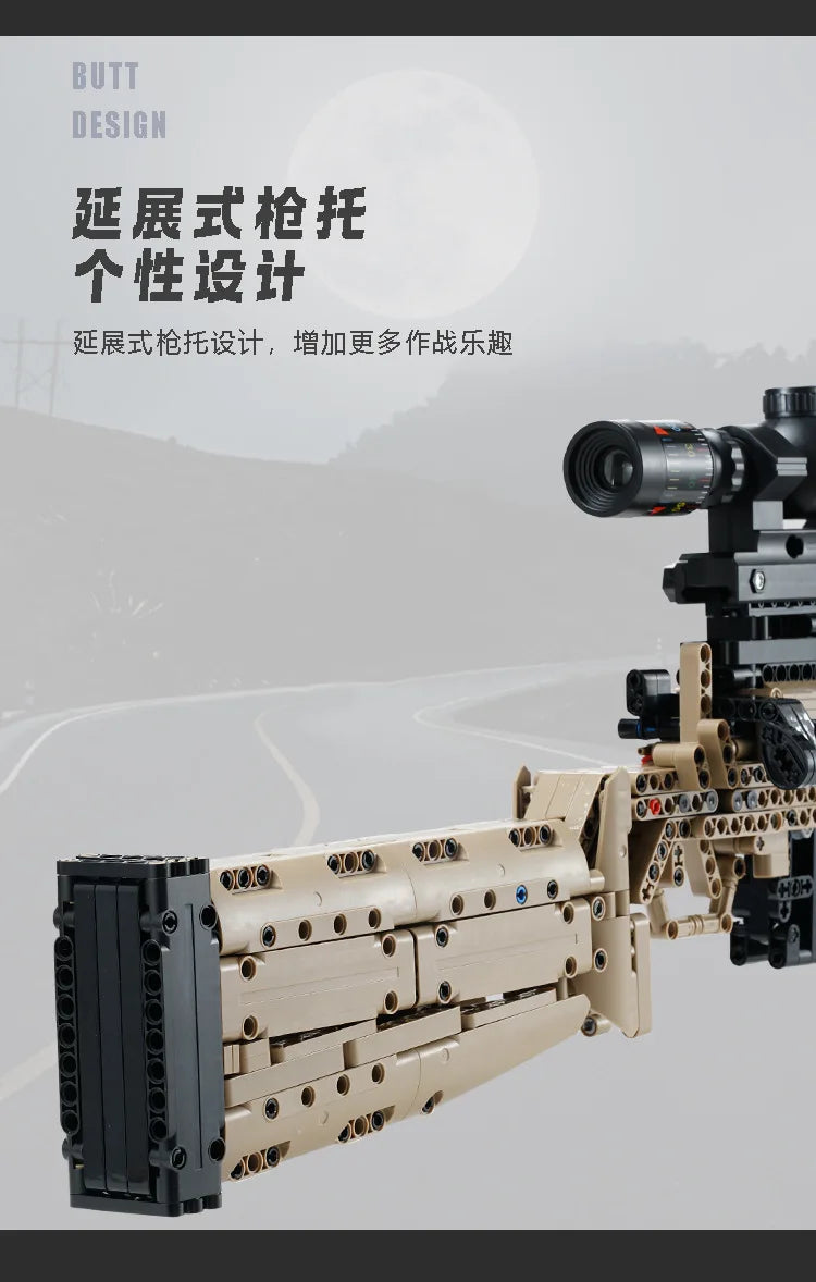 M24 Sniper Rifle-Inspired Building Block Model – Advanced DIY Construction Kit