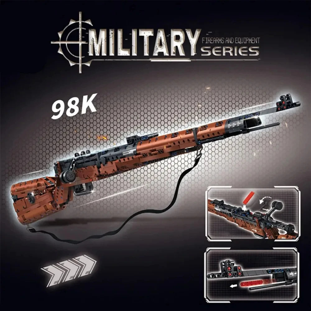 Classic Bolt-Action Rifle Building Block Collection – Military Model Kits