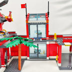 City Fire Station Building Block Set with Fire Truck &amp; Rescue Helicopter