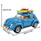 Blue Beetle Camper Van Building Block Set – 1,167 Pieces