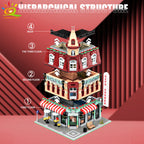 HUIQIBAO City Corner Coffee Shop Micro Building Blocks – 5 Sets to Collect