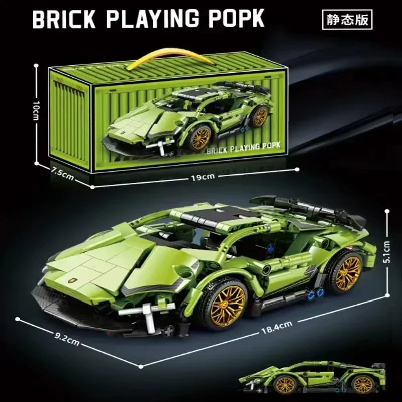 Technical Racing Sports Car Building Block Collection