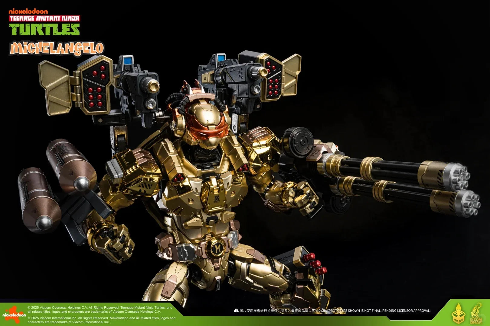 HEATBOYS Michelangelo Gold Shine Edition – Limited Edition Metal Mecha Collectible