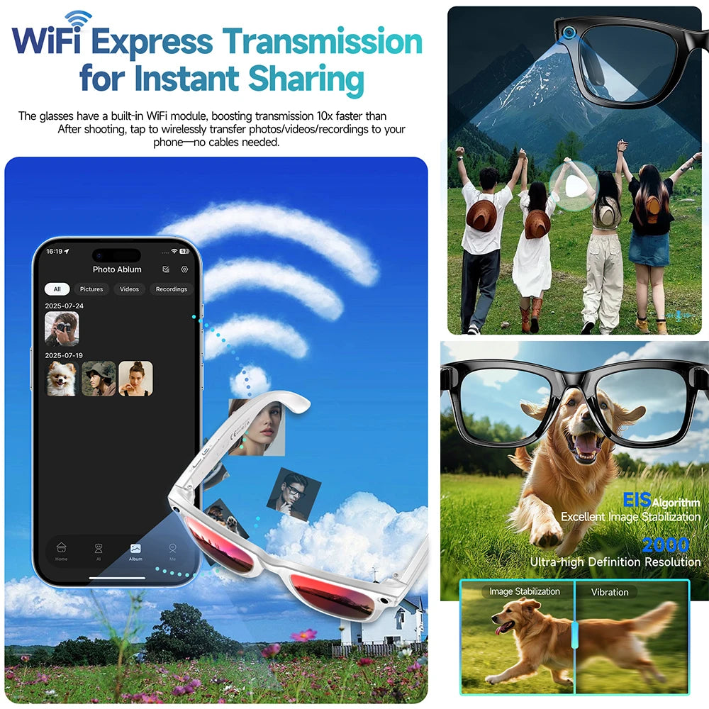 TOP SELLER - 2026 AI Smart Glasses – Live Translation, ChatGPT & HD Camera