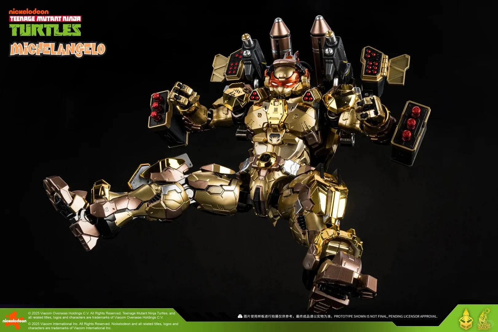 HEATBOYS Michelangelo Gold Shine Edition – Limited Edition Metal Mecha Collectible