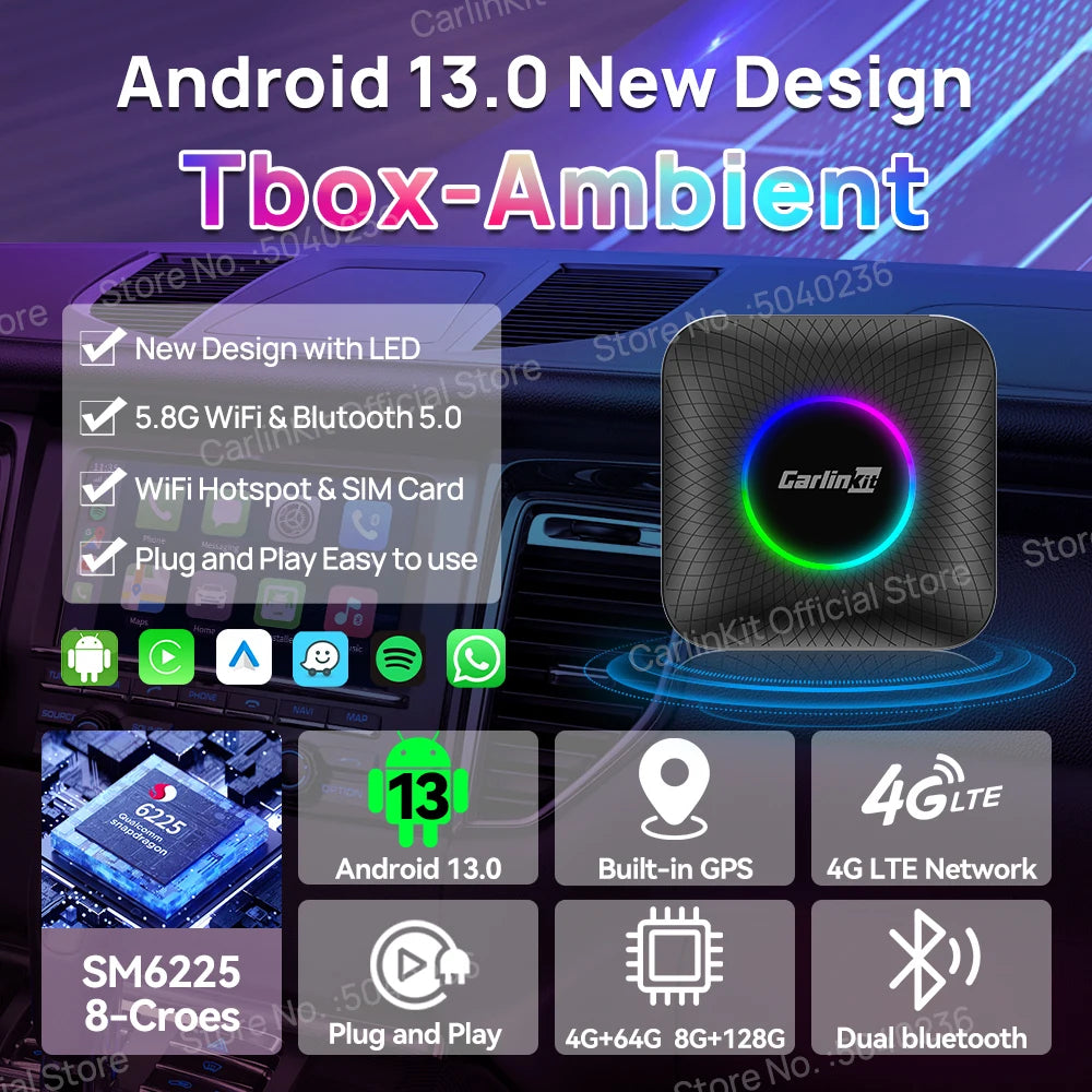 CarlinKit Android 13 CarPlay AI Box