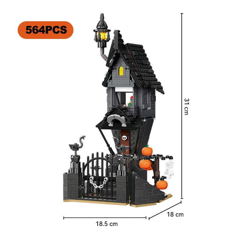 Nightmare-Inspired Haunted Mansion Building Block Collection – 581 Pieces