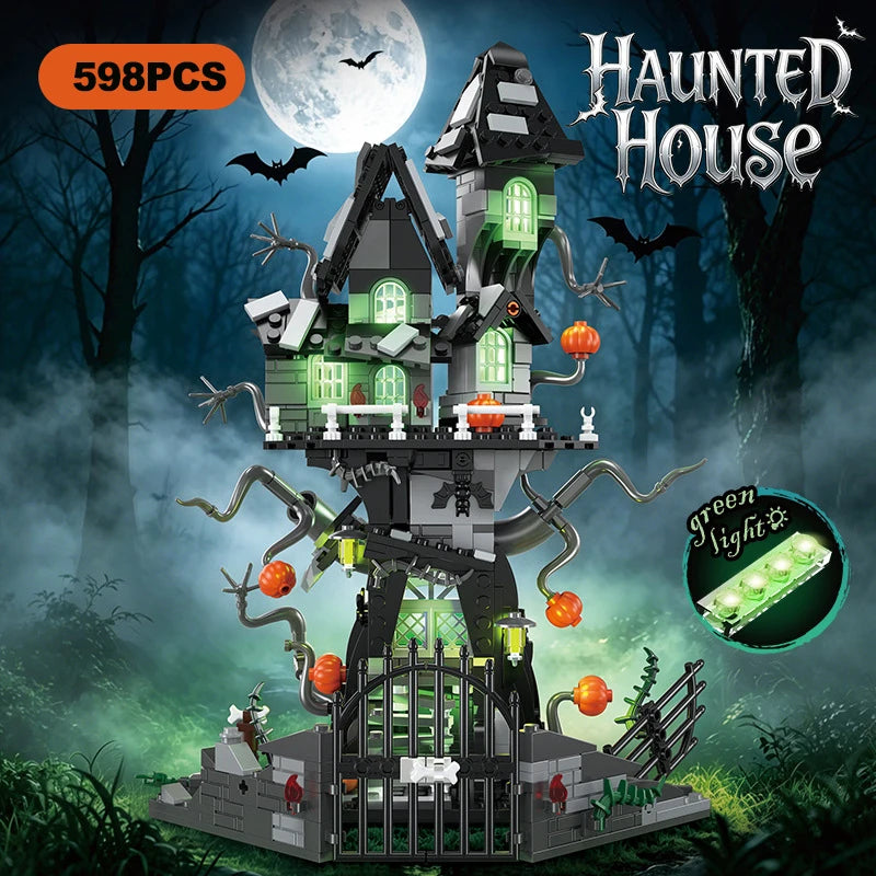 Nightmare-Inspired Haunted Mansion Building Block Collection – 581 Pieces
