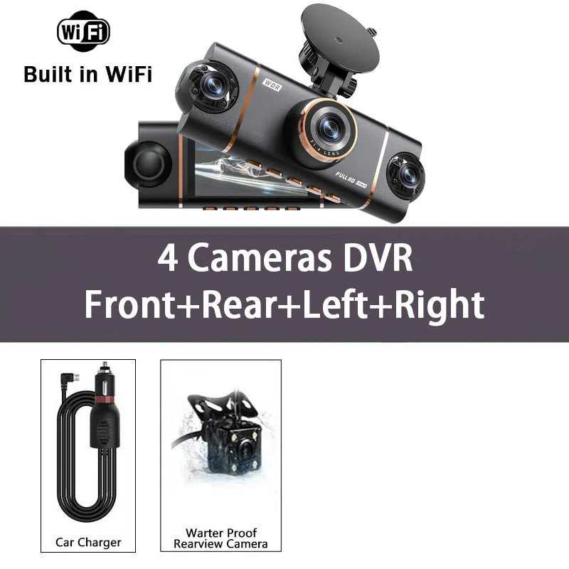 4-Camera 1080P WiFi Dash Cam