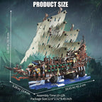 2,159 Pieces - LED Flying Dutchman Ghost Pirate Ship Building Block Set